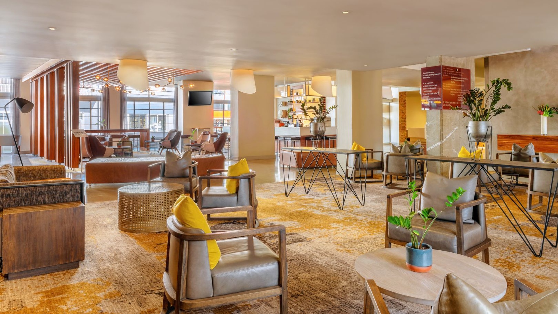 lobby of the Garden Court Victoria Junction hotel in Cape Town