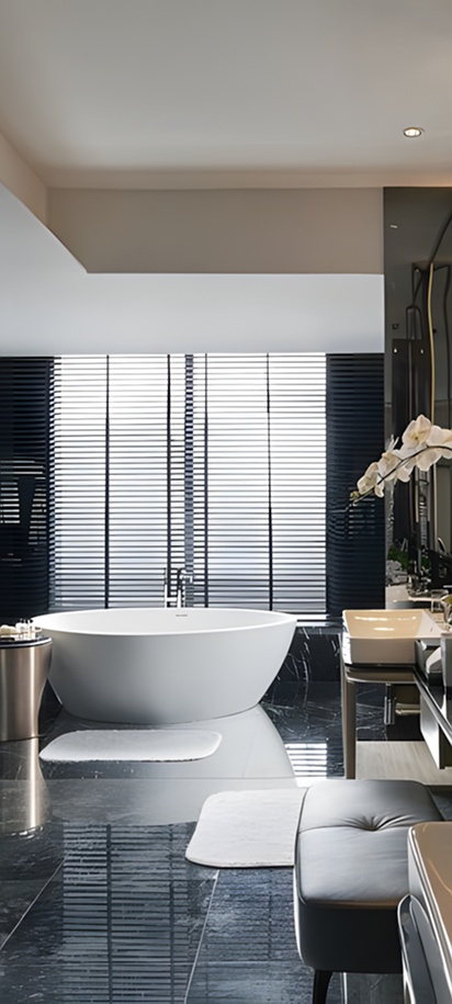 bathroom of the Presidential Suite at the EQ Hotel Kuala Lumpur