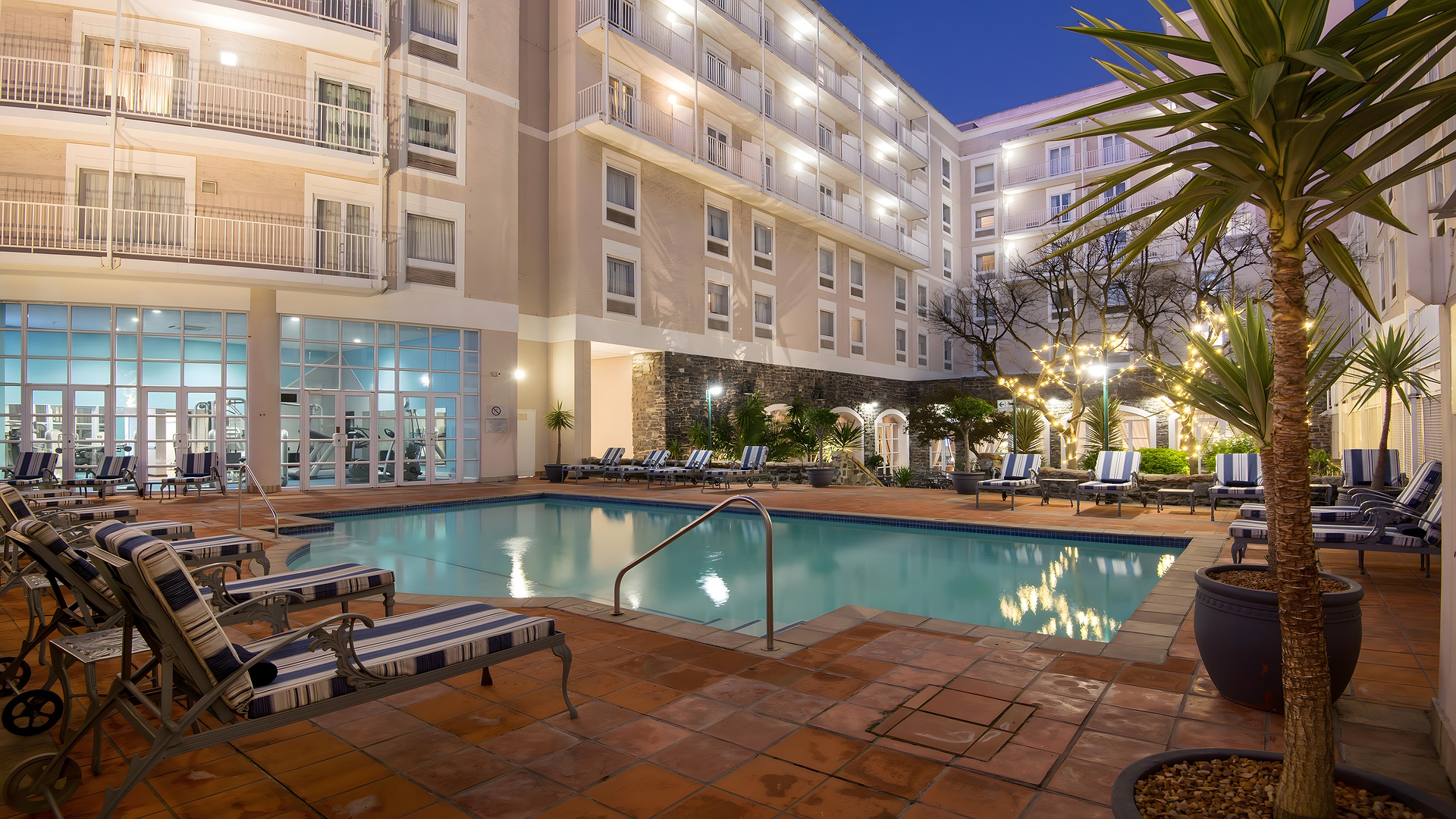 outdoor swimming pool at The Commodore Hotel in Cape Town