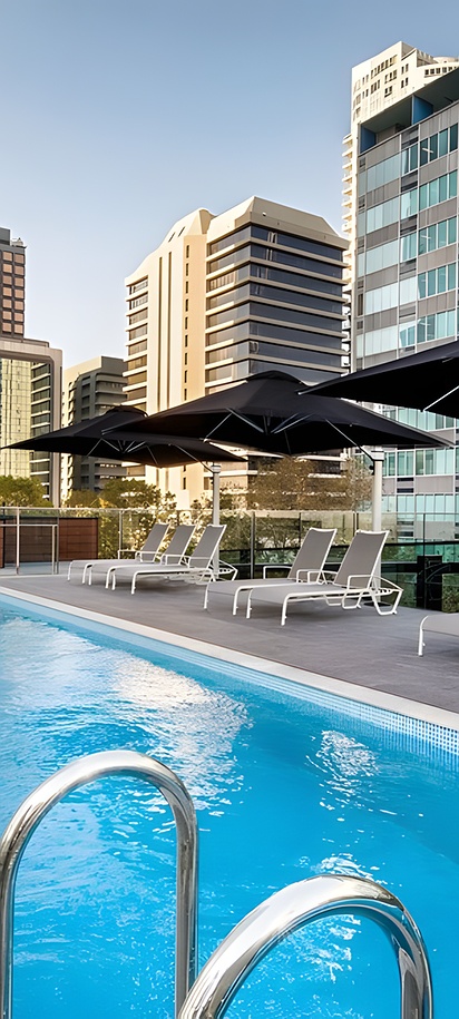 the rooftop pool at the Vibe Hotel North Sydney