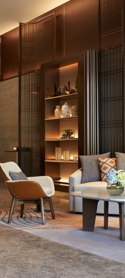 lobby and lounge area of the Momentus Hotel Alexandra in Singapore