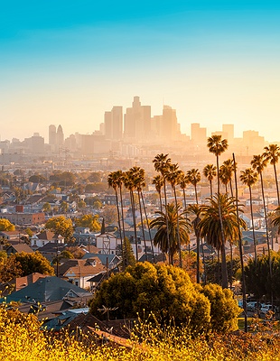 Los Angeles skyline at night