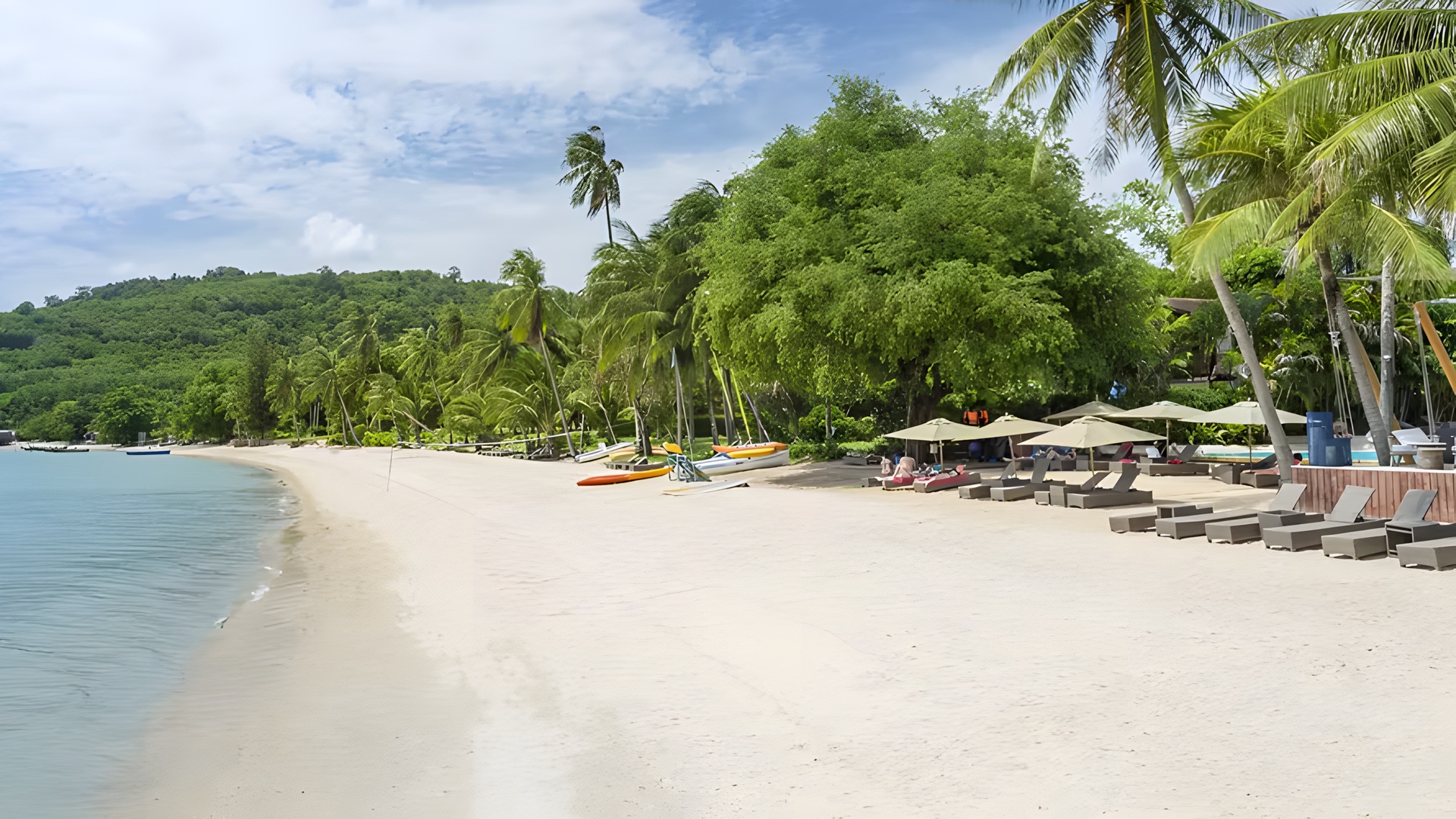 the beachfront of the Barceló Coconut Island resort in Phuket, Thailand