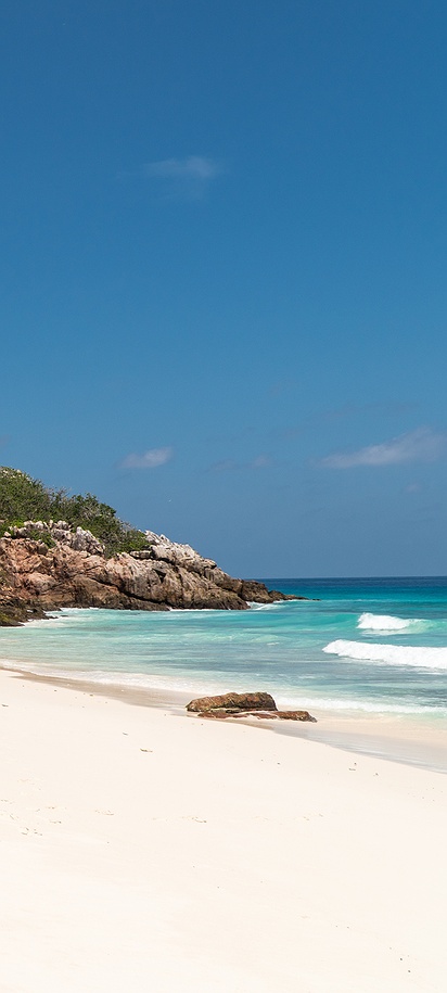 beach on Aride Island in the Seychelles