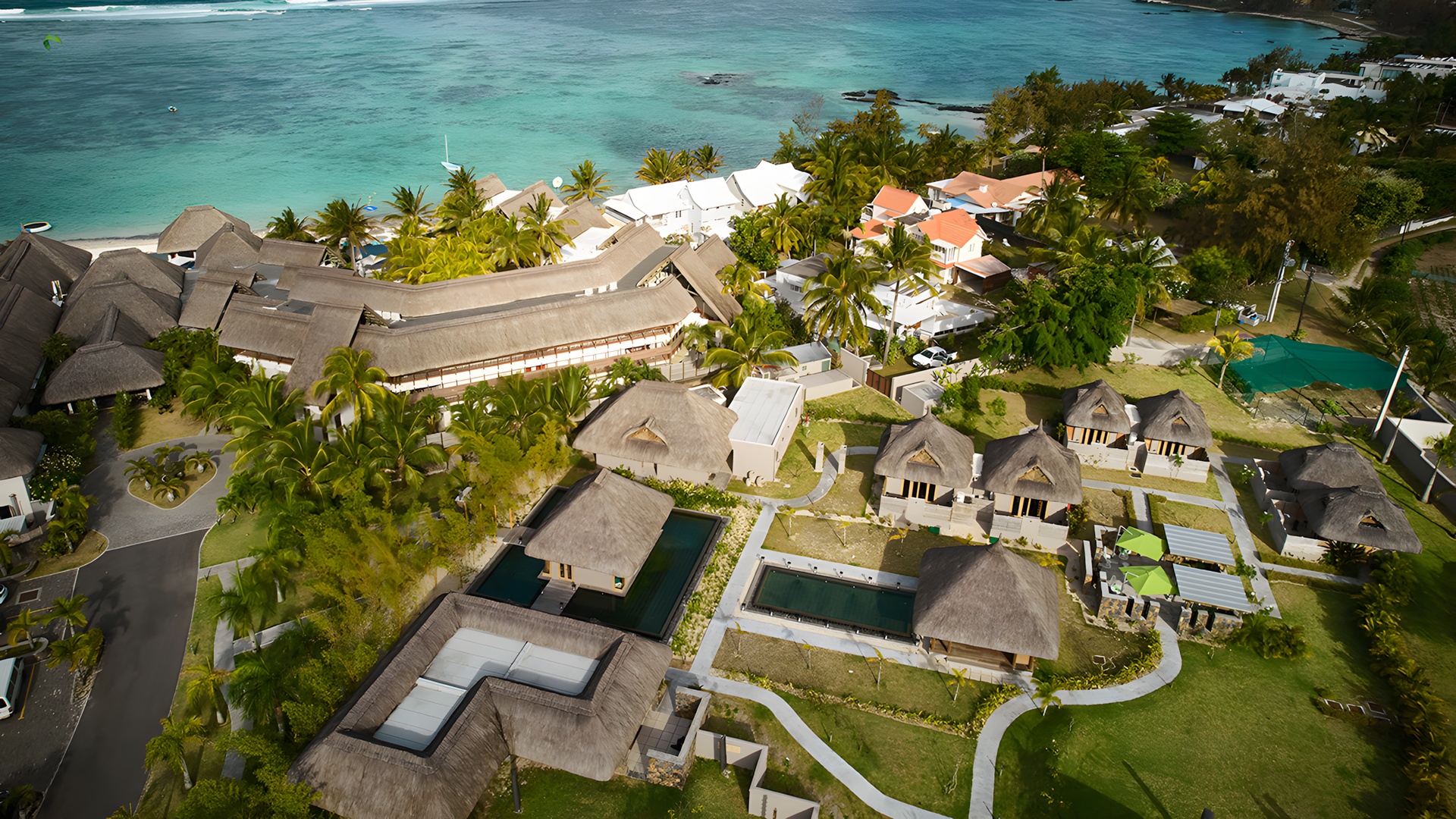 aerial view of C Mauritius