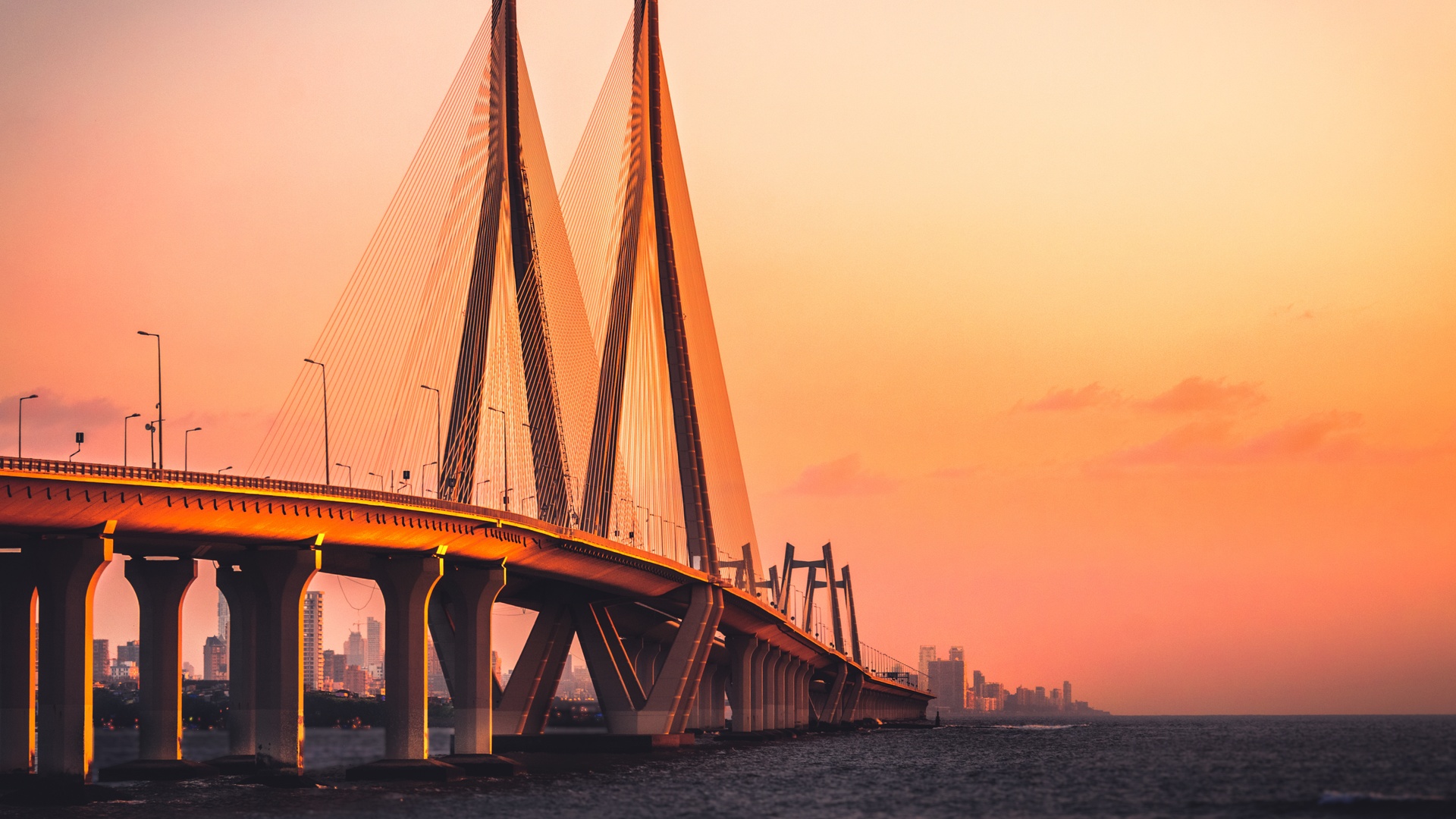 Rajiv Gandhi Sea Link, in Mumbai, India