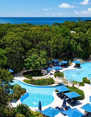Sandy Lane Hotel pool view