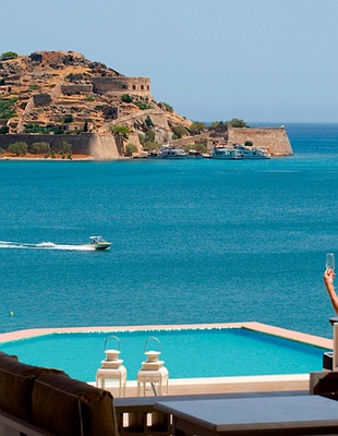 a serene moment on the beach of Domes of Elounda