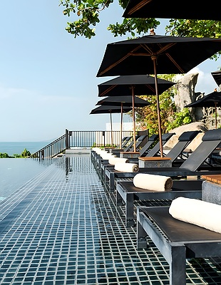 Silavadee Pool Spa Resort located on the cliffs of Koh Samui, Thailand. 