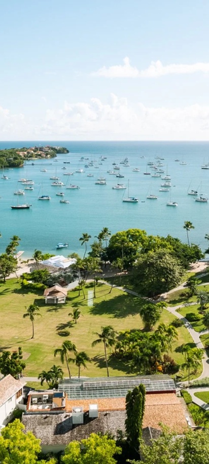 Calabash Hotel in Grenada aerial view