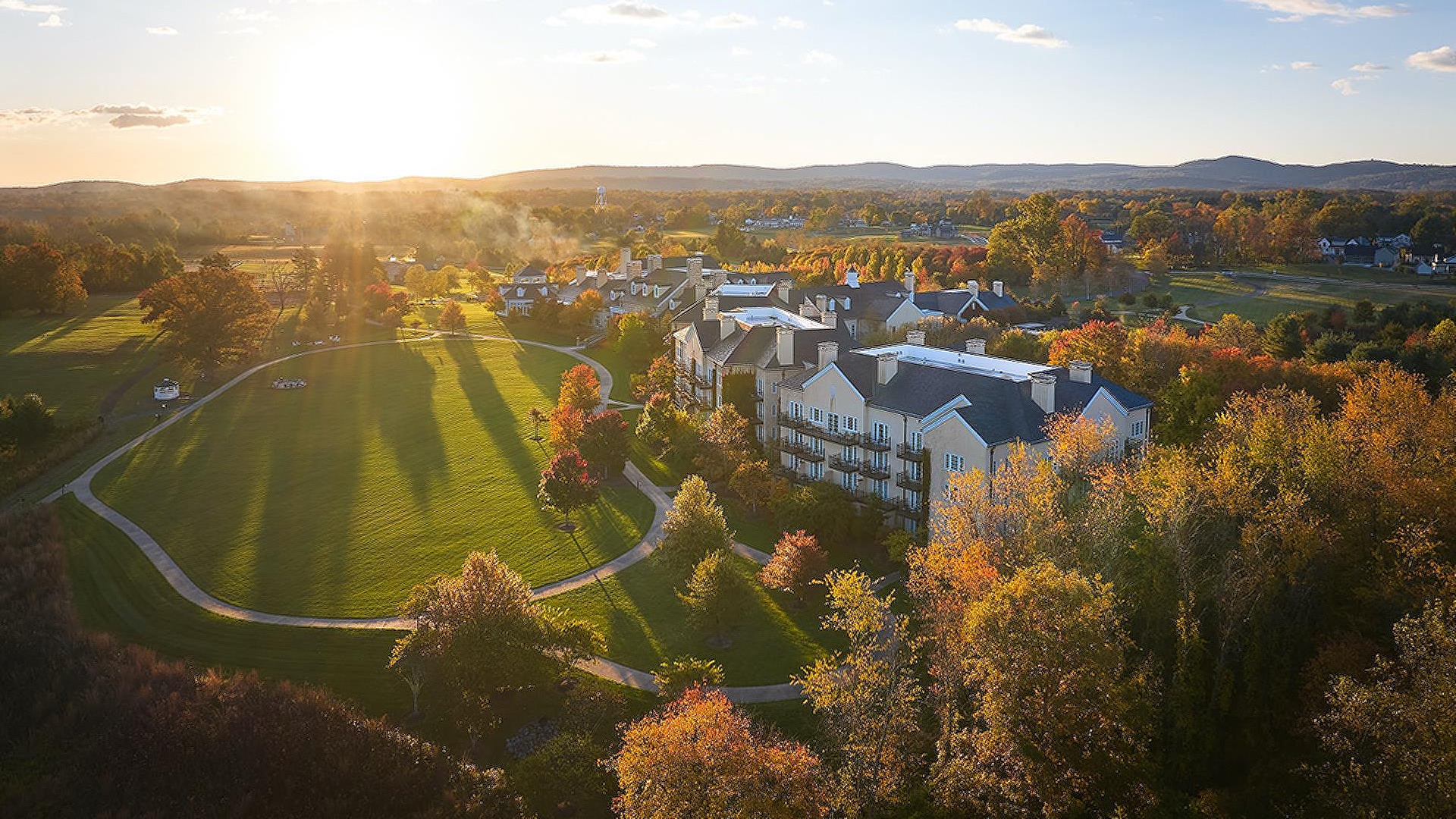 an aerial view of the Salamander Resort & Spa located in Middleburg, Virginia