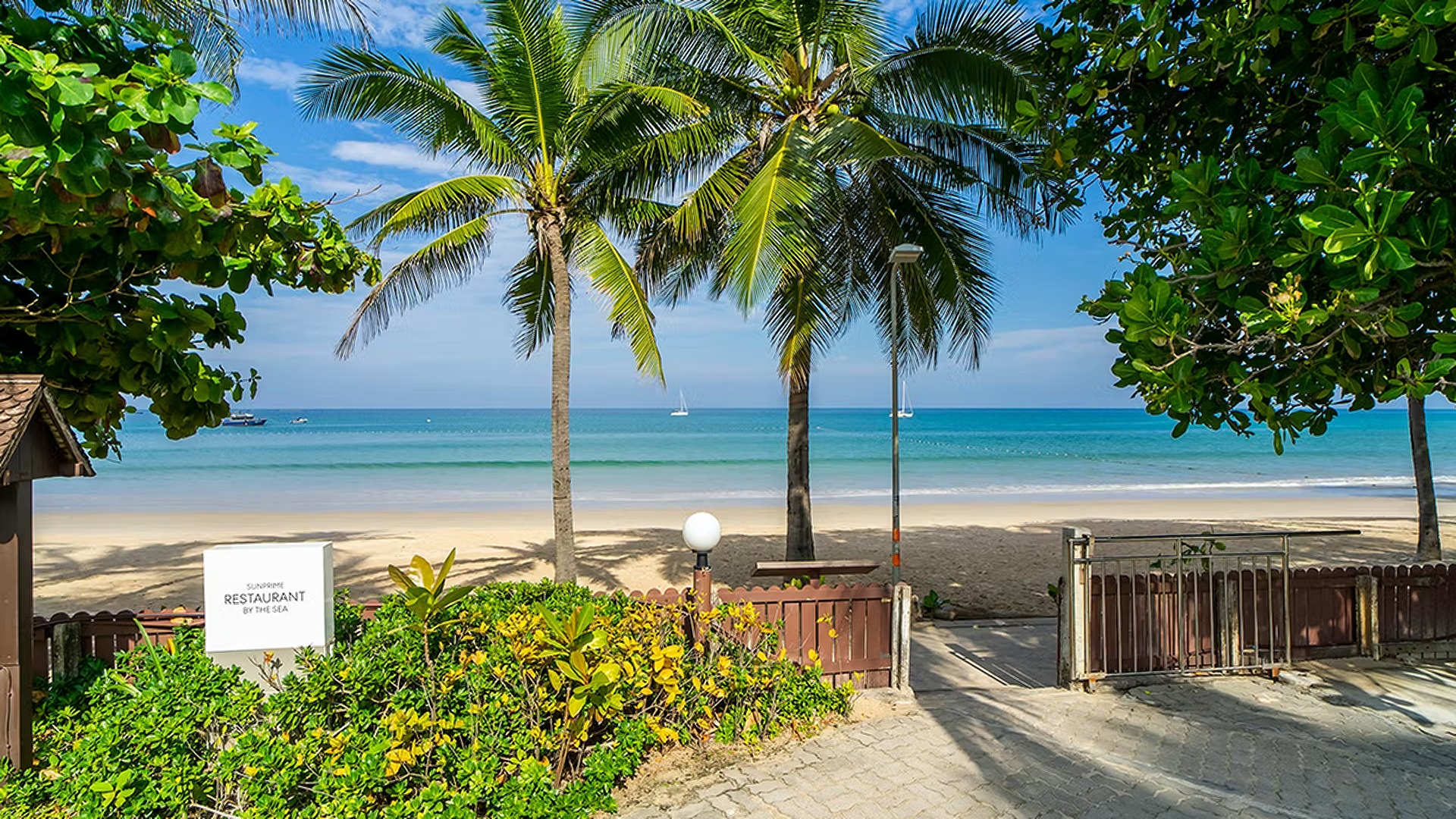 a scenic view of Kamala Beach in Phuket, Thailand