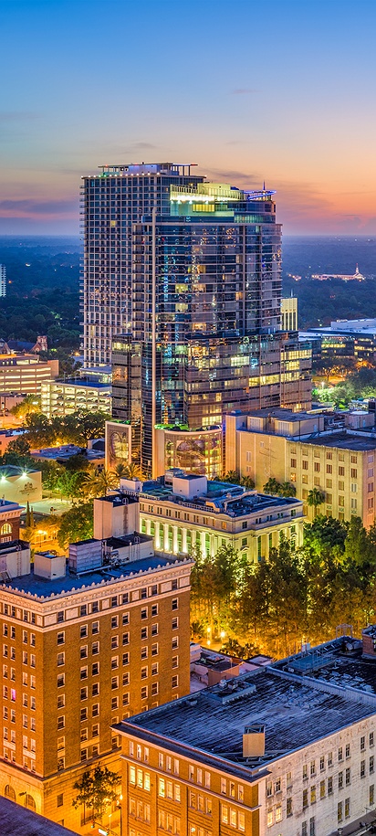 Aerial view of Orlando