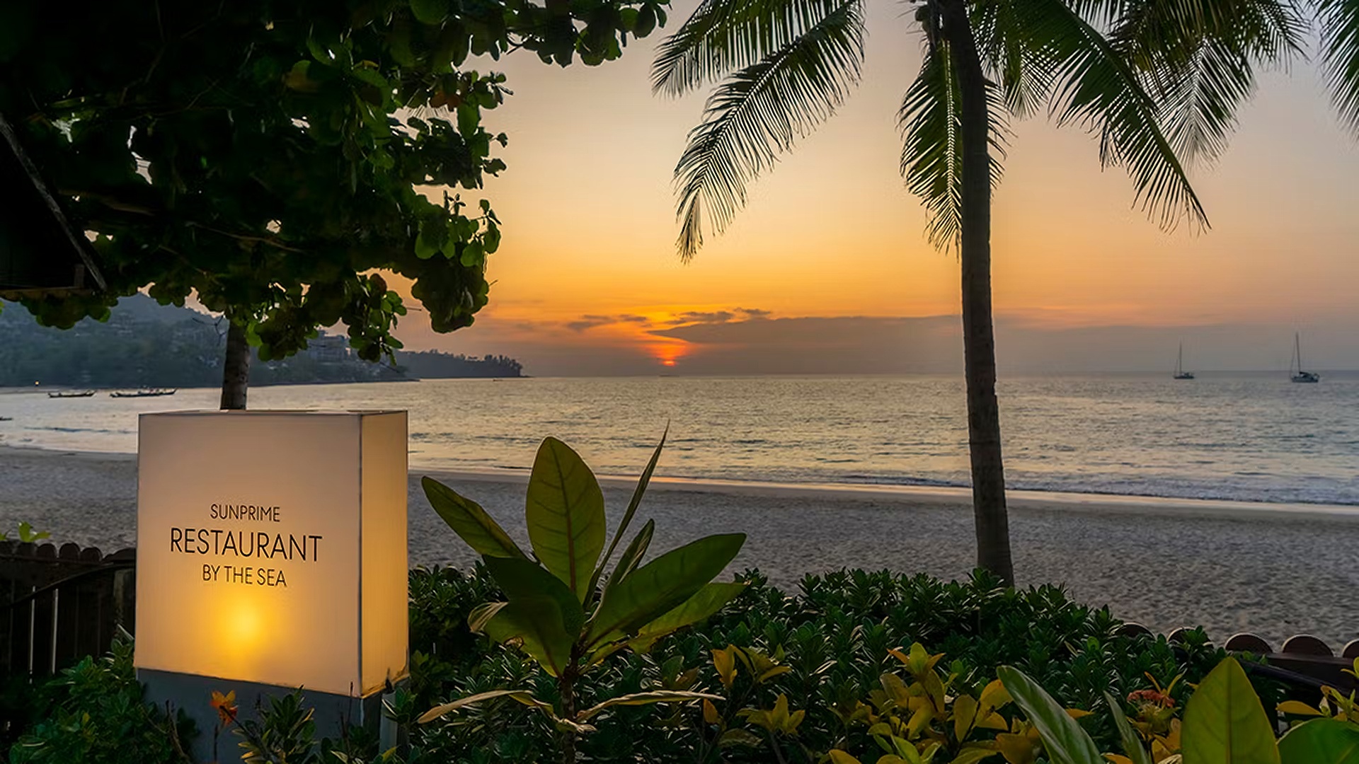 a sunset view at the Sunprime Kamala Beach resort in Phuket, Thailand