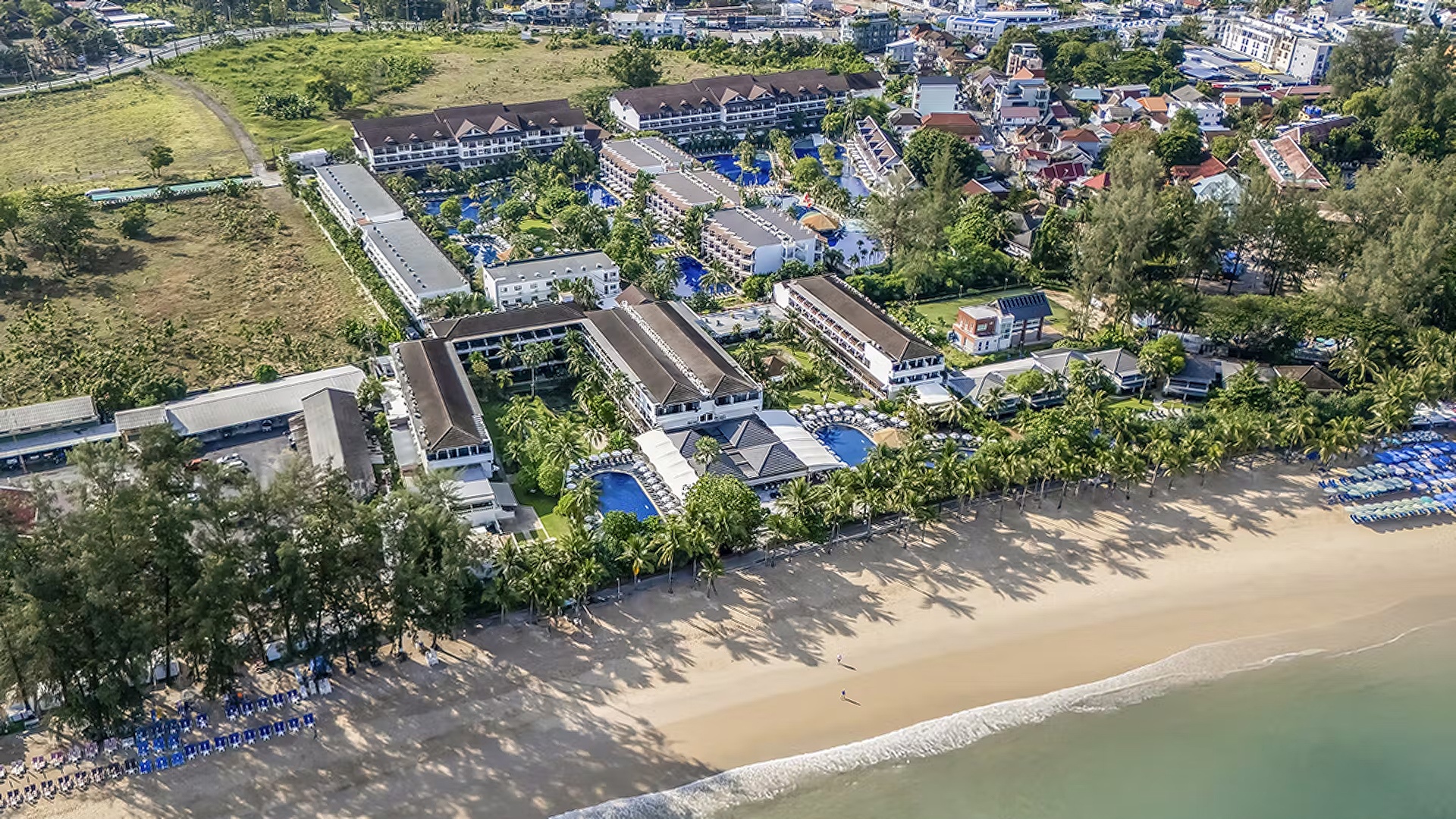 Kamala Beach resort aerial view