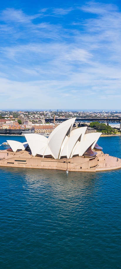 panoramic view of Sydney Harbour, Australia