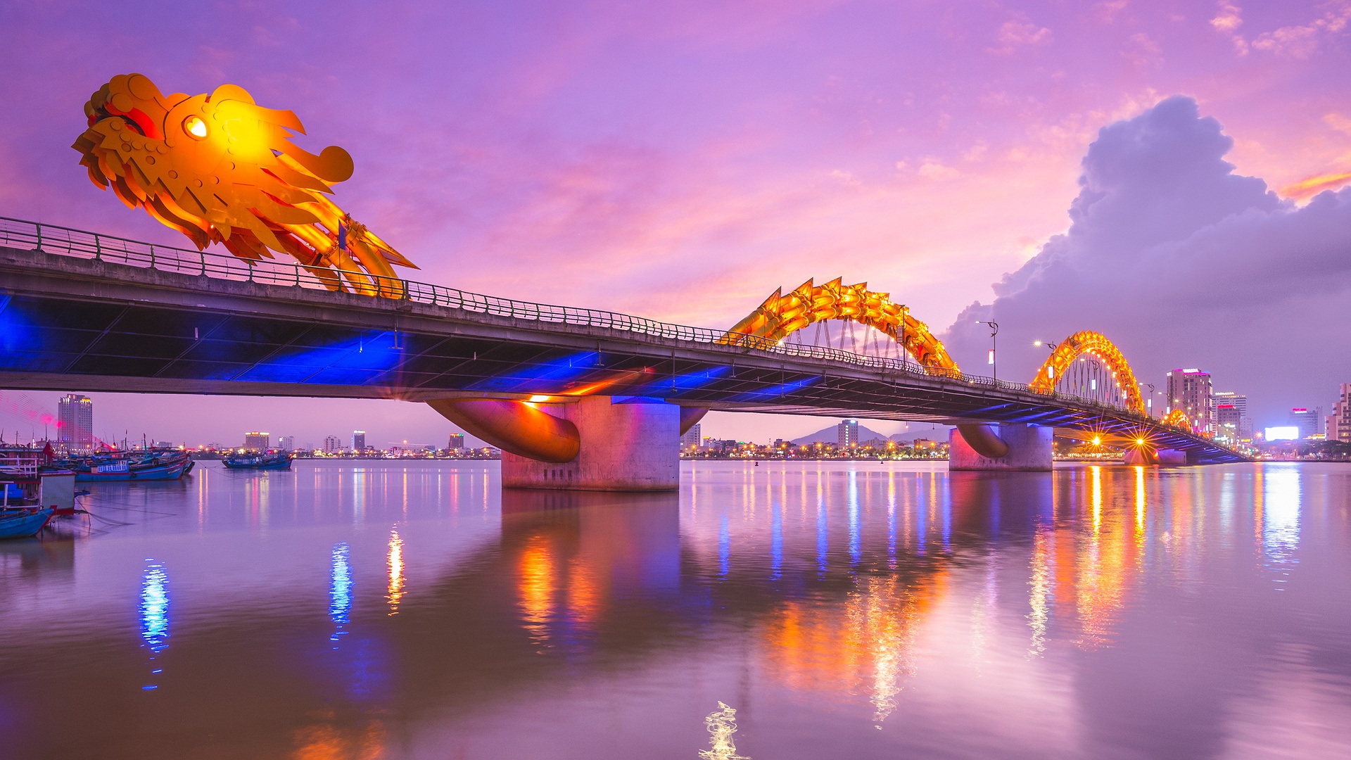 Dragon bridge in Da Nang, Vietnam