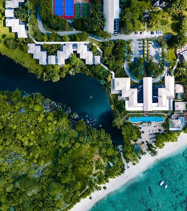 Kempinski Seychelles Resort aerial view