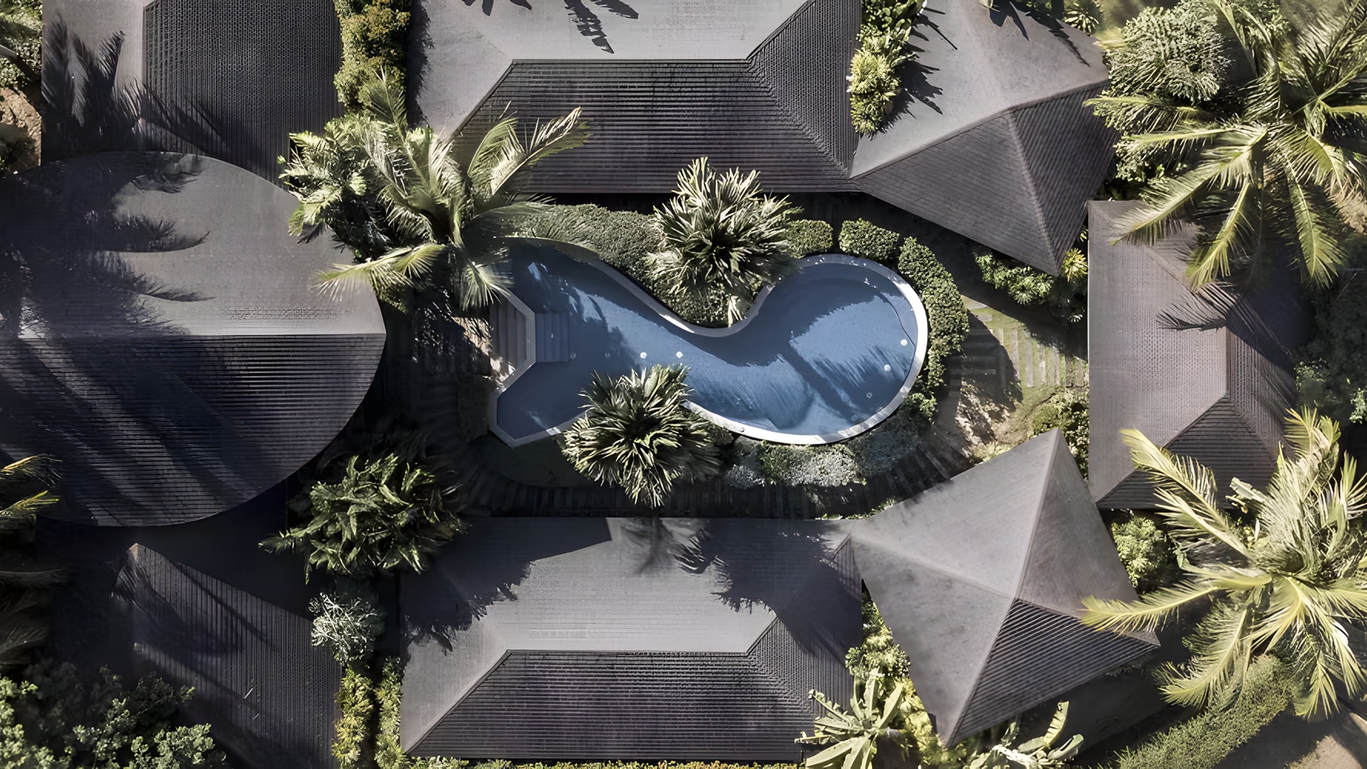 an aerial view of the Barceló Coconut Island resort in Phuket, Thailand