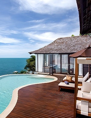 Silavadee Pool Spa Resort located on the cliffs of Koh Samui, Thailand. 