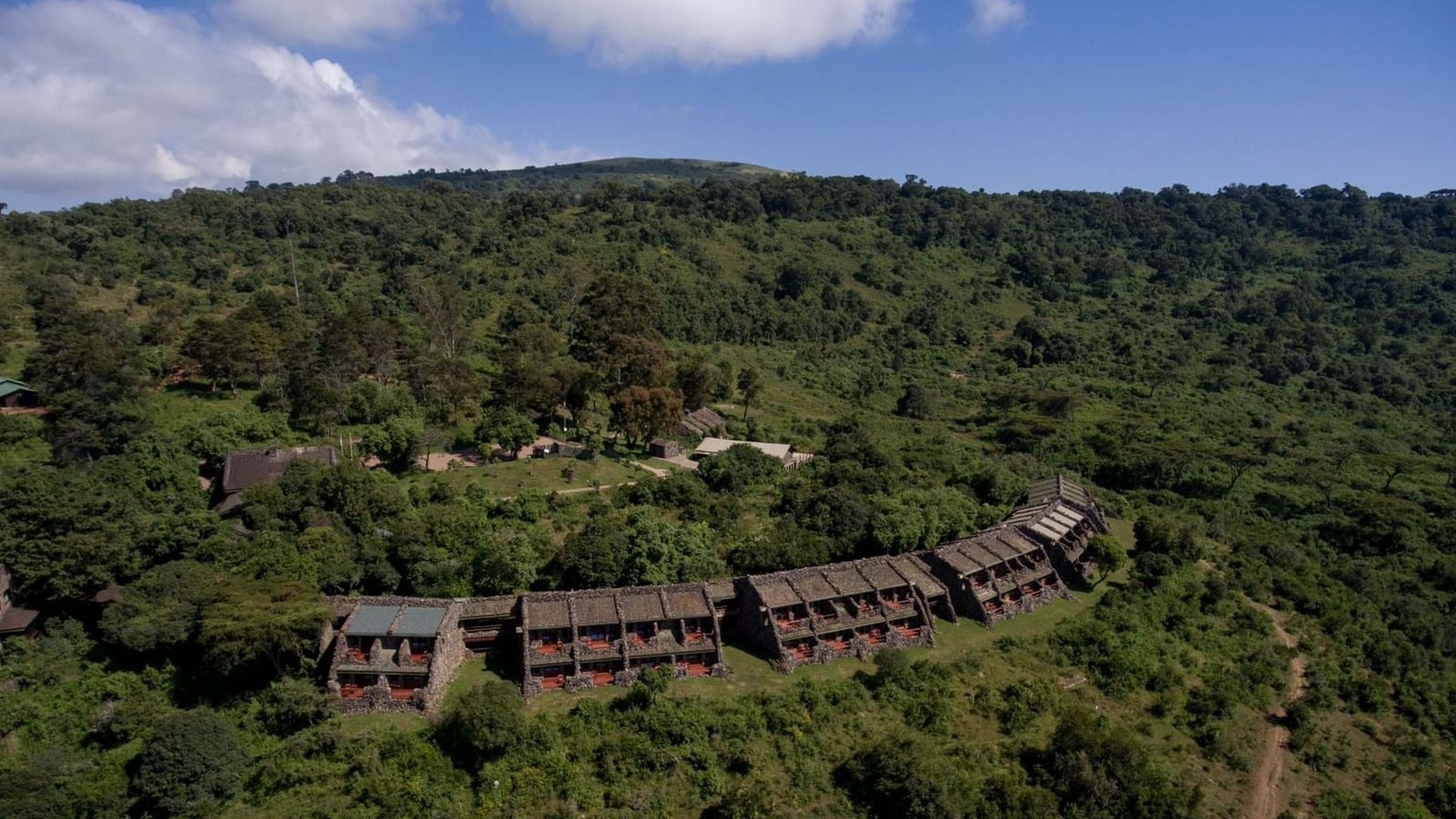 Ngorongoro Serena Safari Lodge aerial view