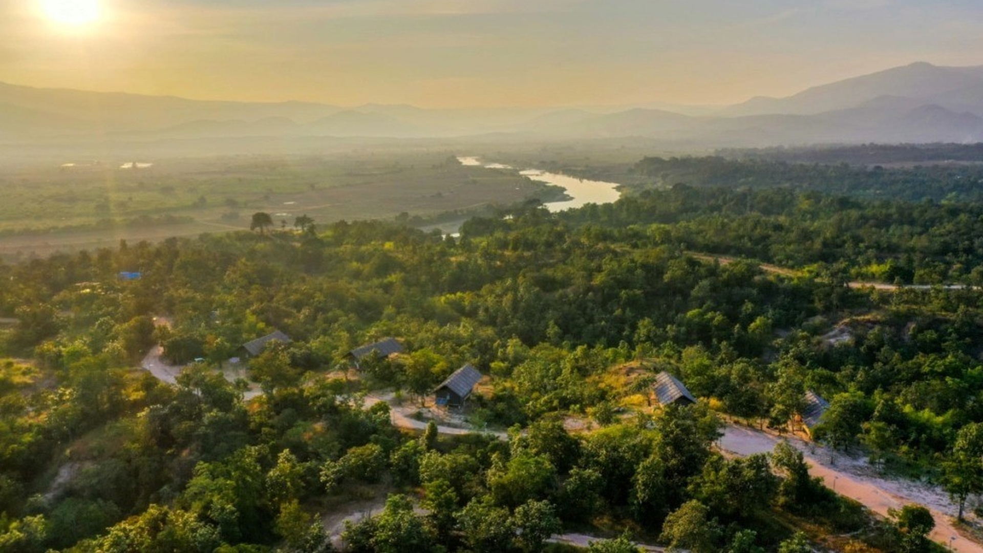 The Bush Camp Chiang Mai full aerial view