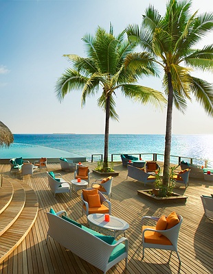 Aerial view of Dusit Thani Maldives