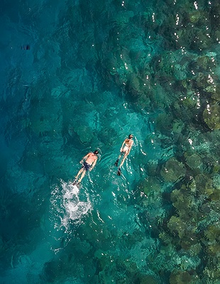 an aerial view of the NH Collection Maldives Havodda Resort