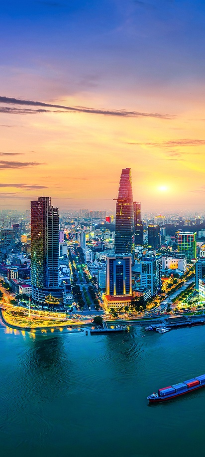 Night view of Ho Chi Minh City