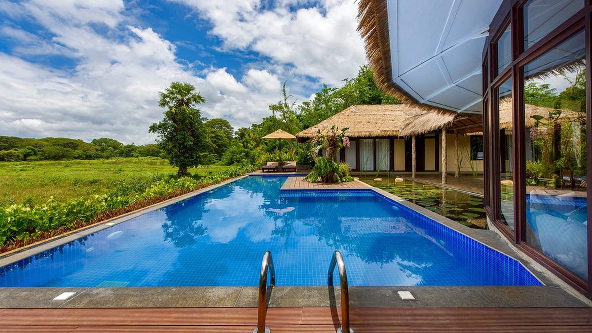 a private villa pool at the Uga Ulagalla resort in Sri Lanka