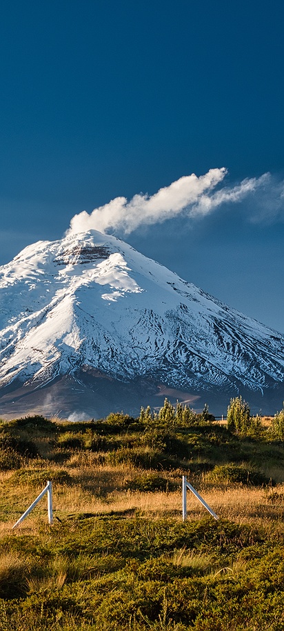the Cotopaxi Volcano, an iconic active stratovolcano