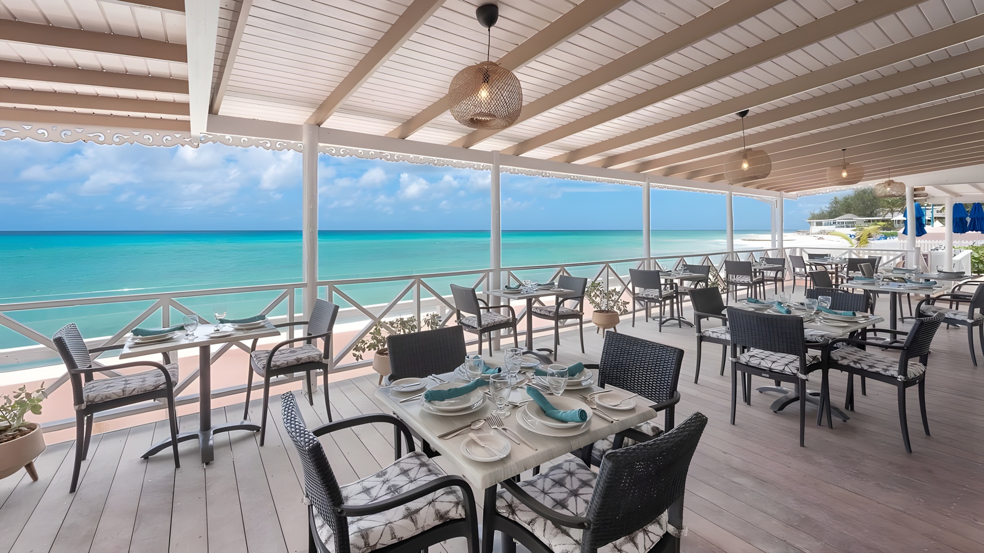 the Reef Bar & Grill restaurant located at the Butterfly Beach Hotel in Barbados