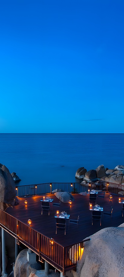 the SUN private clifftop dining venue at the Silavadee Pool Spa Resort in Koh Samui, Thailand