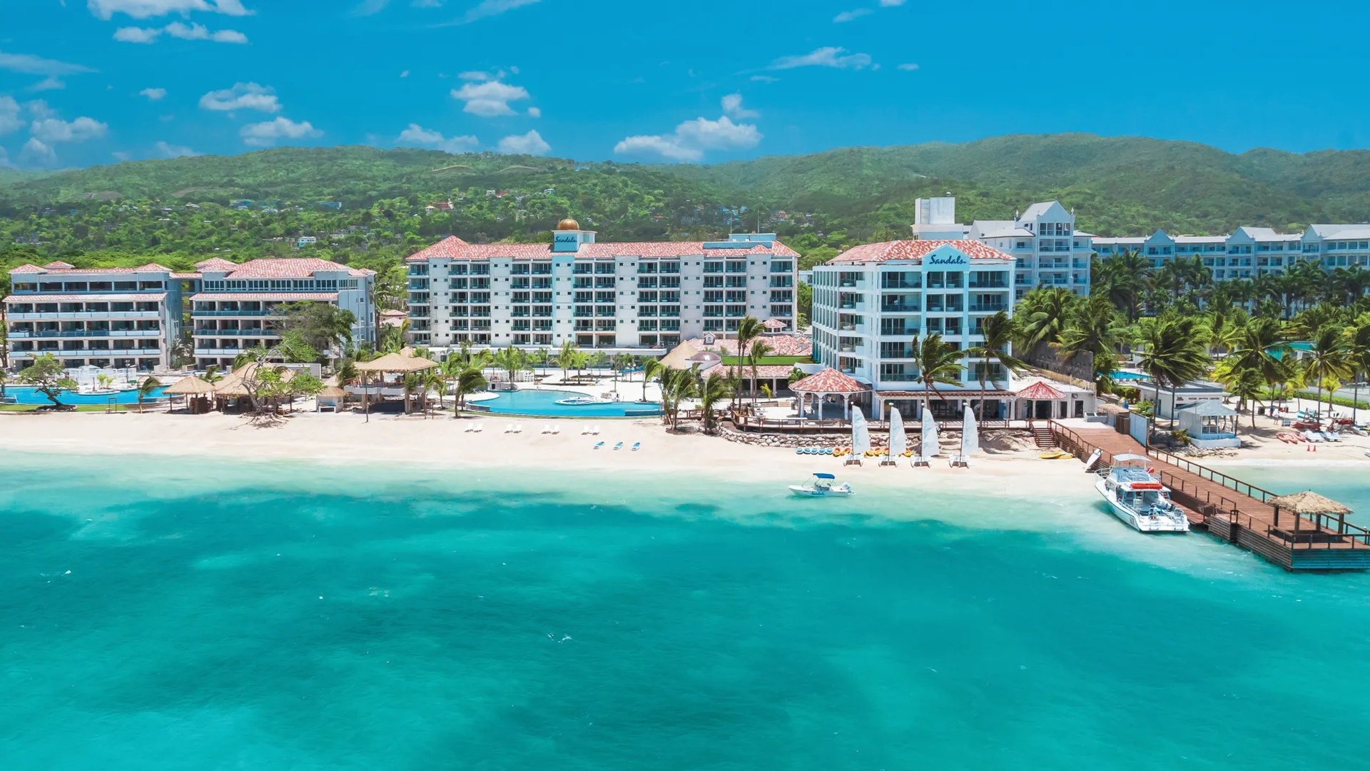 Sandals Dunn's River, Jamaica aerial view