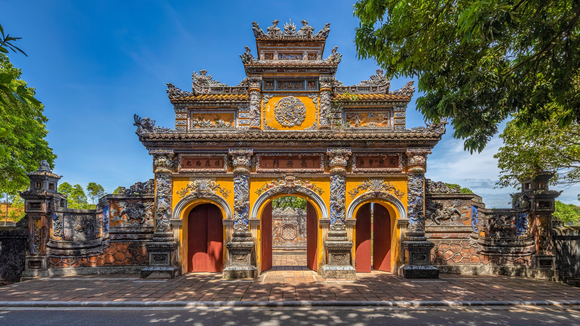 Truong Sanh Palace, also known as the Palace of Longevity, within the Imperial City of Hue, Vietnam