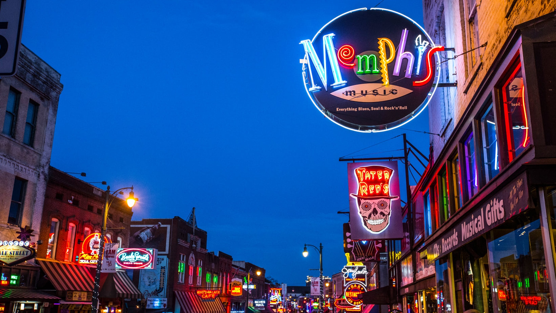 Beale Street in Memphis, Tennessee
