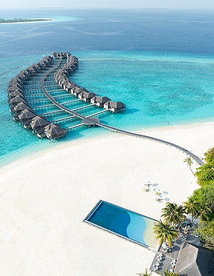Aerial view of JA Manafaru Maldives