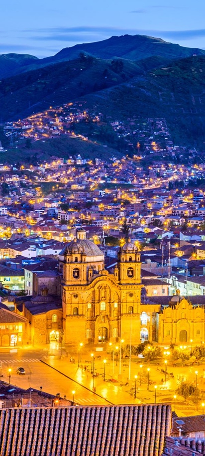 Plaza de Armas de Cusco night view