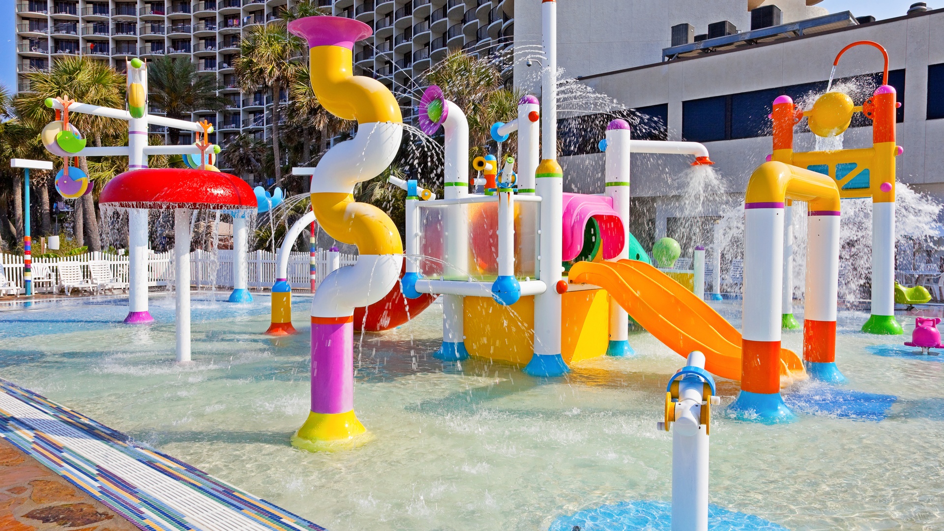 water playground at Holiday Inn Resort in Panama City Beach, Florida