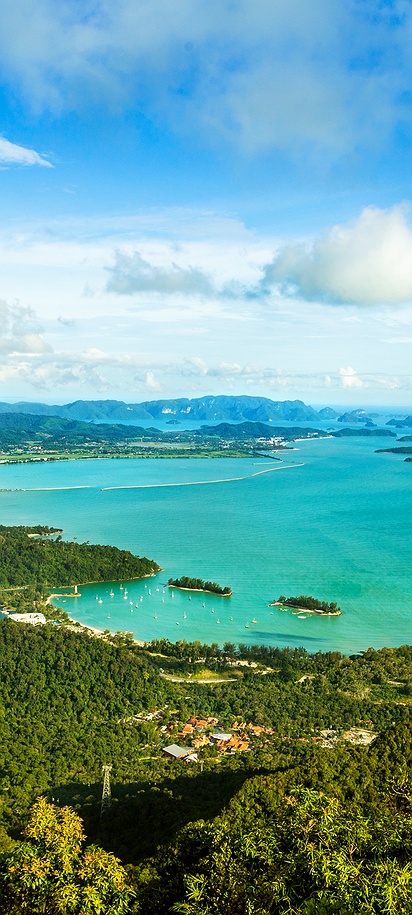 View of tropical island Langkawi in Malaysia