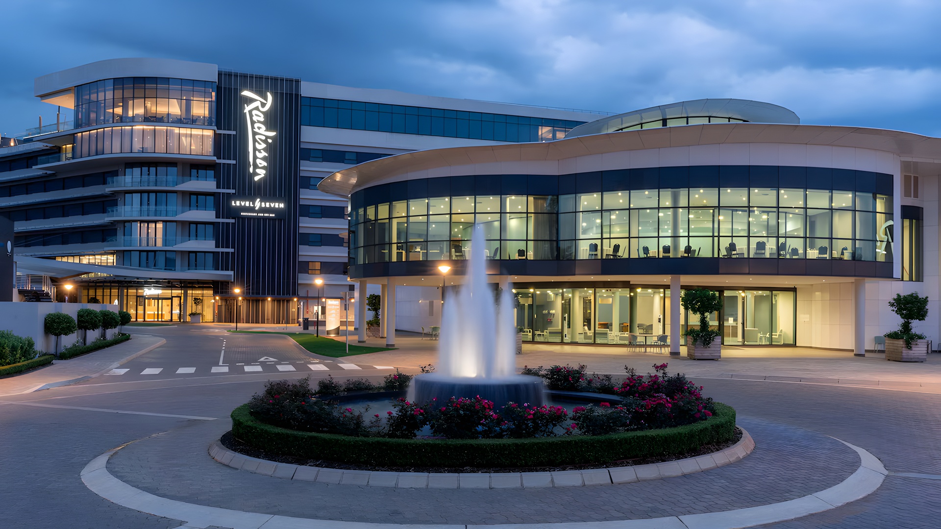 exterior of the Radisson Hotel & Convention Centre