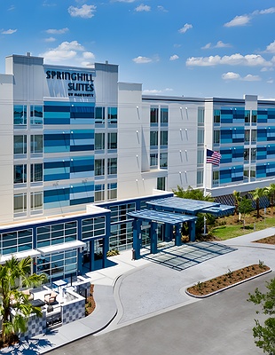 an aerial view of the downtown skyline of Orlando, Florida