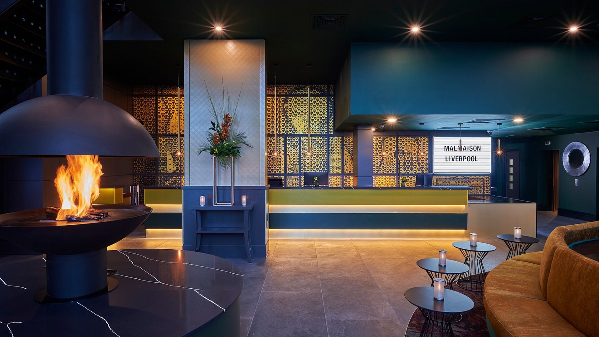 interior of the Malmaison Liverpool