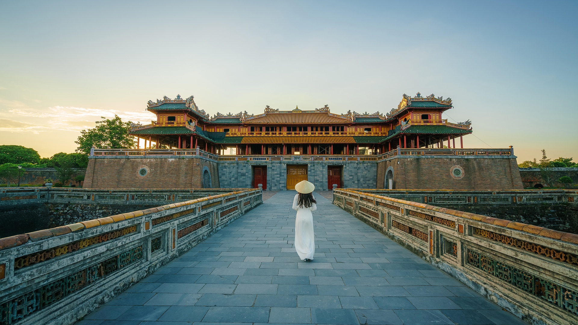 the Meridian Gate (Ngọ Môn) of the Imperial City in Huế, Vietnam