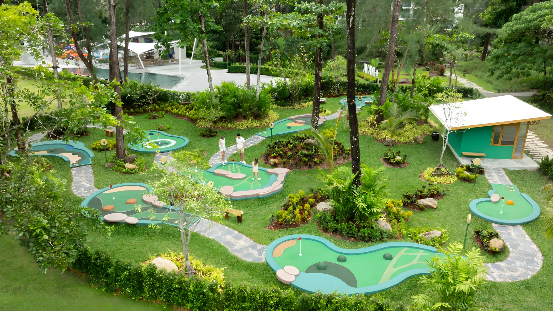 mini golf course at Avani+ Khao Lak Resort in Thailand