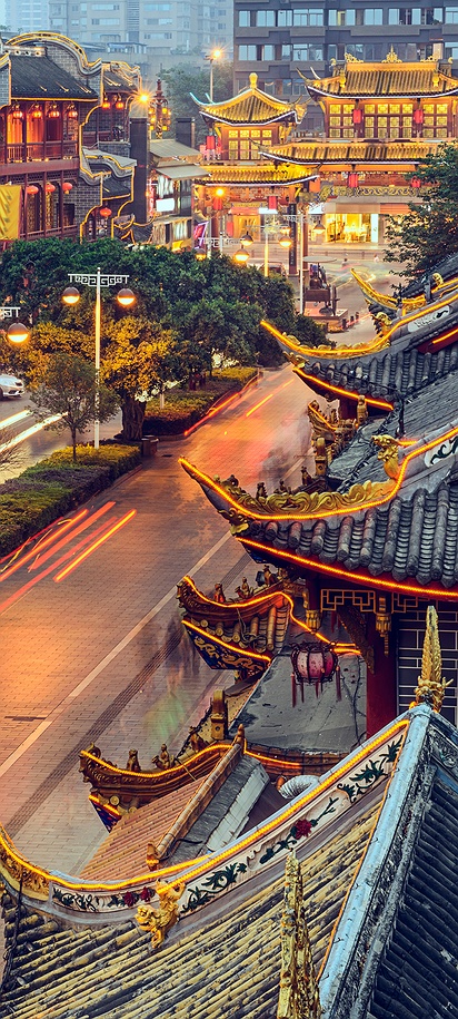 Qintai Road (Qintai Street) in Chengdu, China