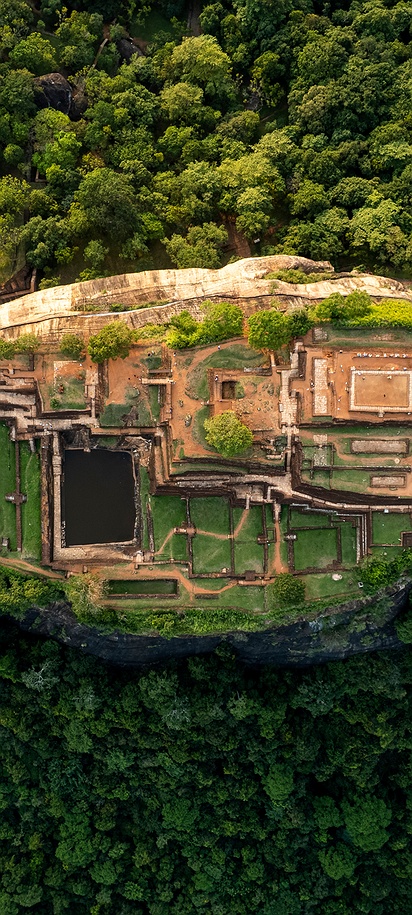 Sigiriya in Sri Lanka aerial view