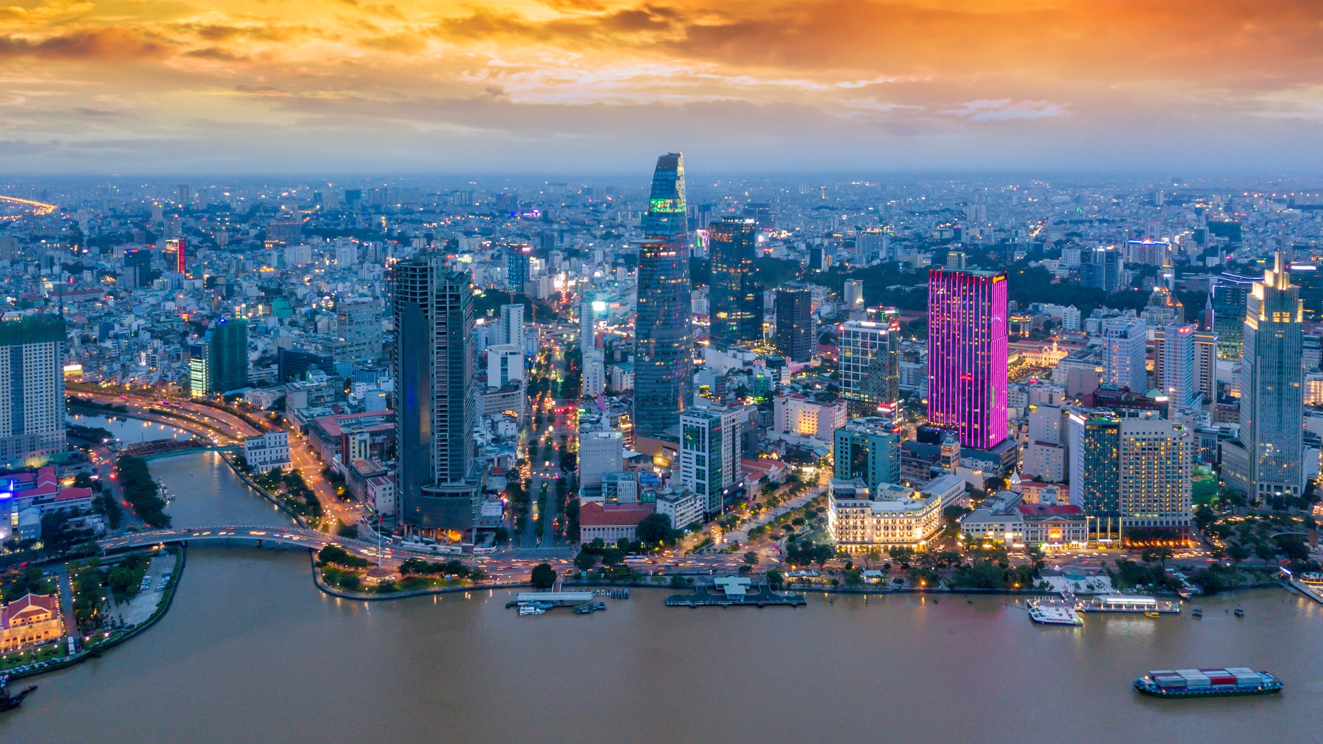 Aerial view of Ho Chi Minh City