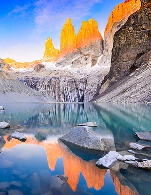 scenic view of Torres del Paine National park