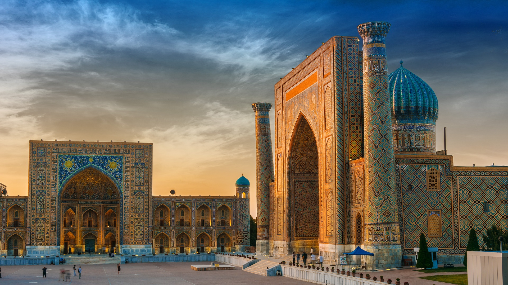 historic Registan Square at Samarkand, Uzbekistan